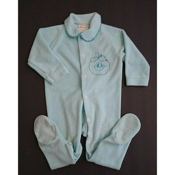 Toddle Time Other - Vintage Toddle Time Sleeper Unisex Toddler Baby Size 1 Blue 18-23Lbs Footed
